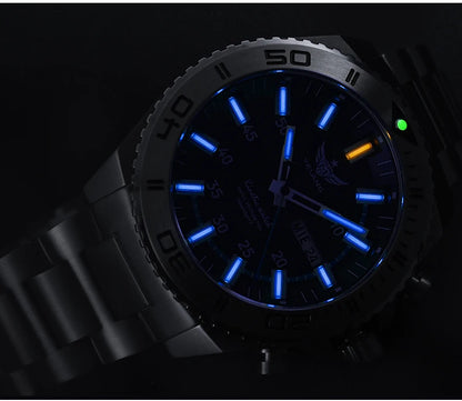 Yelang Watches V1035 44mm Men's Diving Watch Human Kinetic Energy Watch 100m Waterproof Watches Luminous Japan PX83 Sapphire
