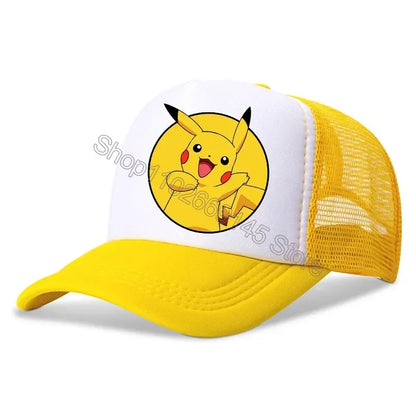 Pokemons Child Baseball Cap Cartoon Pikachu Printed Casual Hats Boys Outdoor Sun Hat Adjustable Peaked Cap Kids Birthday Gifts