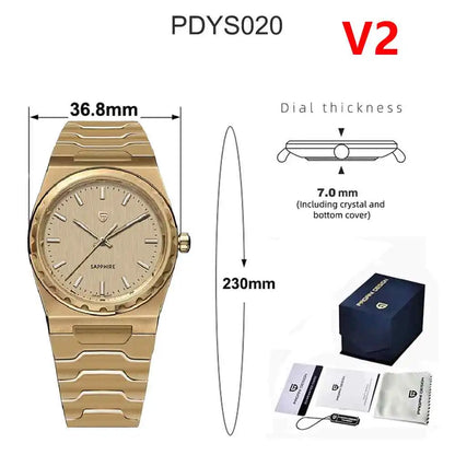 PAGANI DESIGN 2026 new ultra-thin 7mm quartz men's watch stainless steel sapphire 10Bar waterproof C3 upgrade V2 reloj hombre