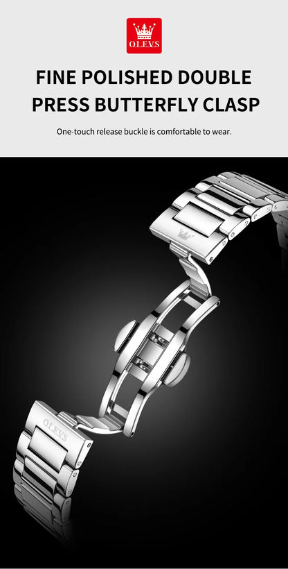 OLEVS 7090 Mens Watch Luxury Original Automatic Mechanical Watch Chronograph Week Date Watches For Man Waterproof Luminous