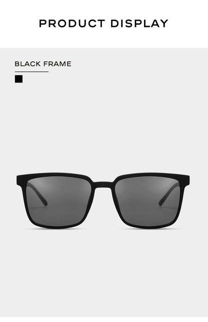 CAPONI Men's Sunglasses Polarized Classic Design Eyewear Protect Eyes Black Shades For Male Outdoor Driving Sun Glasses CP6199