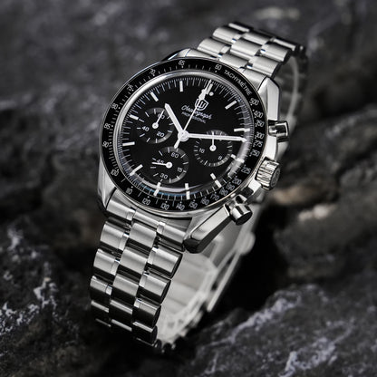 Watchdives WD1863 39mm VK63 Chronograph Watch OTF Clasp Sweep Quartz Movement Sapphire Luminous 100m Waterproof Watches