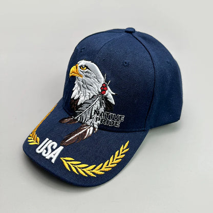 Hvedeaks Ørn Broderi Baseballkasketter Nye Herre Dame Mode Åndbar Solskærm Snapback Hardtop-kasketter Alsidige Street-ins