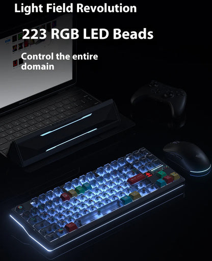 AULA F87 Pro V2 Mechanical Keyboard 3-modes Wireless 12000mAh Long Battery Life Hot-Swap RGB Custom E-Sports Keyboard PC Gaming