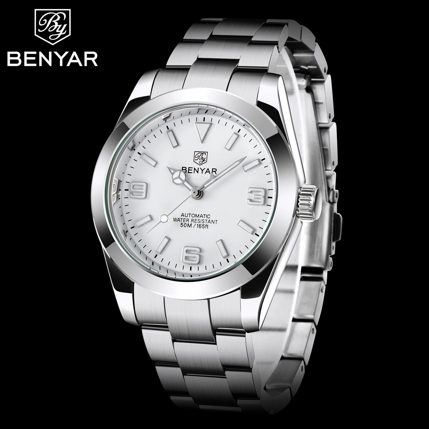 BENYAR 2025 Nuevo reloj mecánico automático para hombre, estilo business deportivo de lujo, relojes para hombre, resistente al agua 50M, Relogios Masculino
