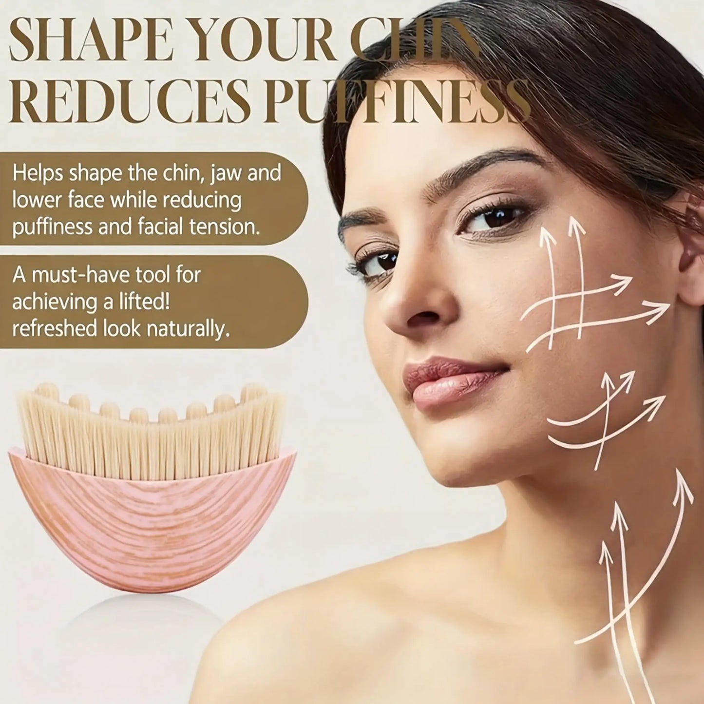 Lymphatic Contour Face Brush,Chin &Jawline Sculpting,Drainage Massager for Face,Ergonomically Designed to Fit The Skin Precisely