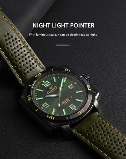 BORIAGE(BOAIJIUA) NH35 Fully Automatic Mechanical Men's Watch Original Design Mechanical Watches  Luminous Wristwatch
