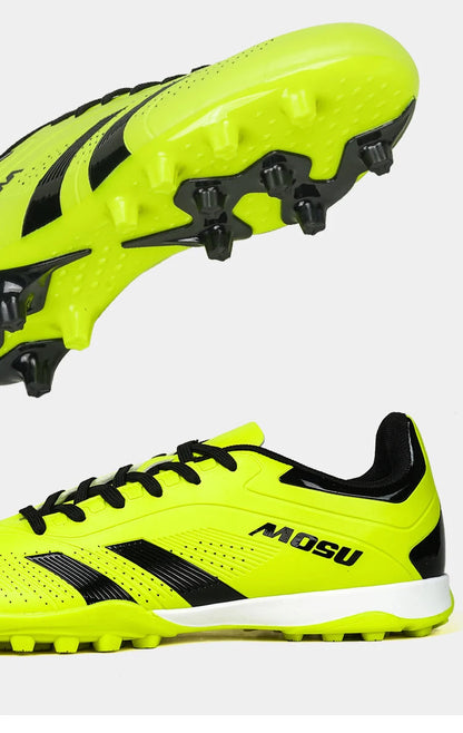 Novas Chuteiras de Futebol para Homem e Mulher, Sapatilhas Desportivas de Interior e Exterior com Pitons Longos e Pitons Partidos para Tapete de Treino de Futebol