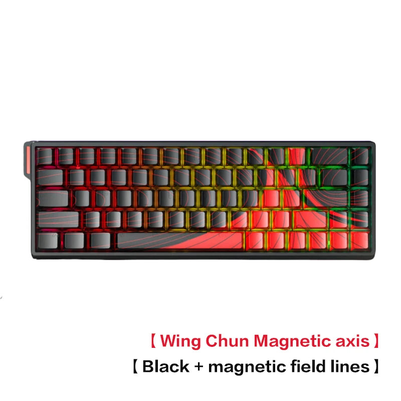Teclado AULA WIN 68 HE con ejes magnéticos RT, teclado mecánico gaming con cable, tasa de sondeo 8K, teclas totalmente intercambiables en caliente