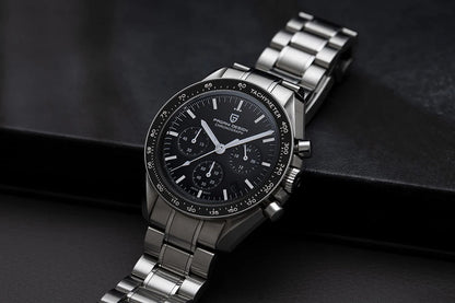 Hodinky PAGANI DESIGN Moon – luxusní quartzový chronograf pro muže, sportovní styl, safírové sklo s antireflexní úpravou, luminiscenční displej