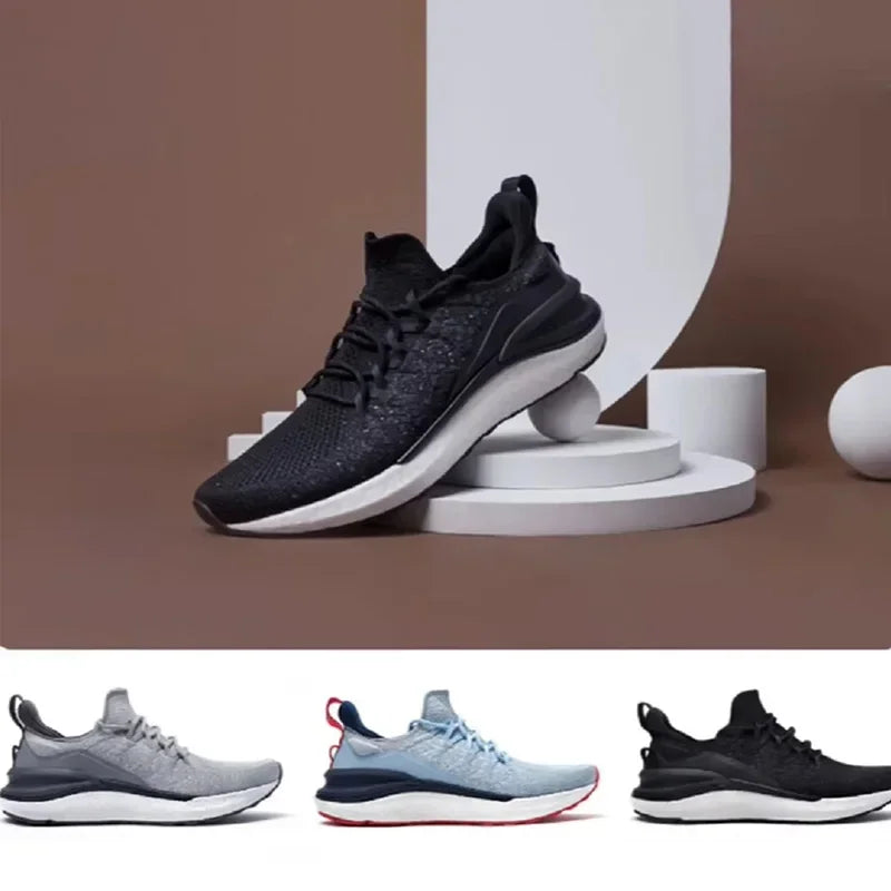 NEW Mijia Sport Shoes 4 Lightweight Ventilated Elastic Knitting Leisure Breathable Non-Slip Running Trainer Sneakers