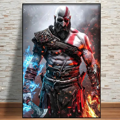 Classic Game G-God Of War Poster Modern Aesthetic Wall Art Print Room Decoration Items for Bedroom Home Decor Gift
