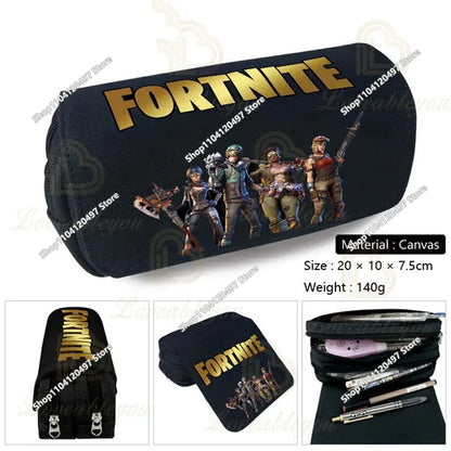 Victory Royale Student Boys Girls Fortnite Capacity Pencil Stationery Case Peely Llama Hero Children's Pen Box Kids Teen Bags