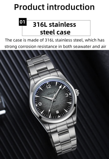 ADDIESDIVE AD2508 Man Diving Watch Luminous 100M Waterproof 316L Stainless Steel 8215 Movement Automatic Mechanical Watch reloj