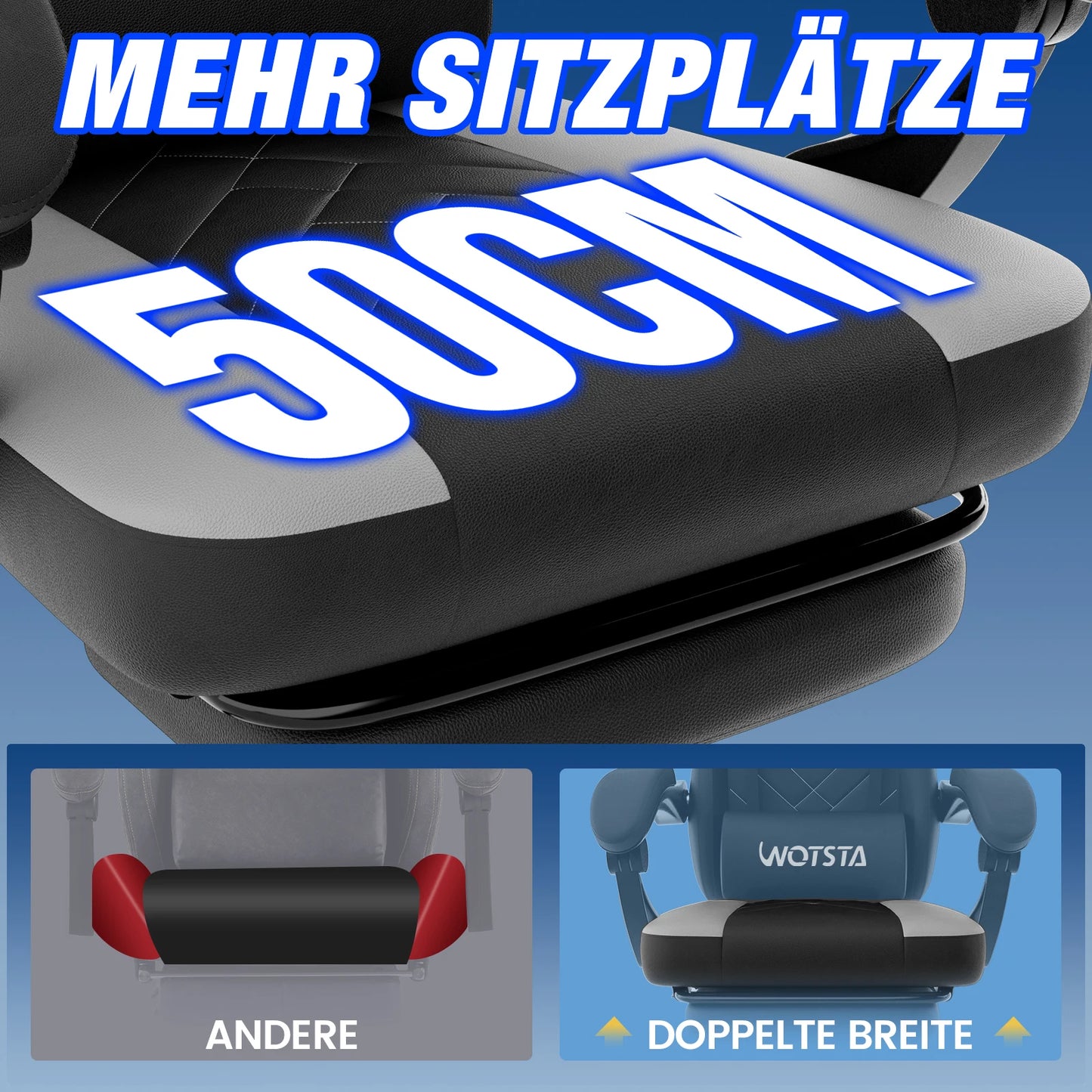 Sedia da gaming con poggiapiedi, ergonomica con cuscino lombare e poggiatesta, sedia da gaming regolabile in altezza per computer