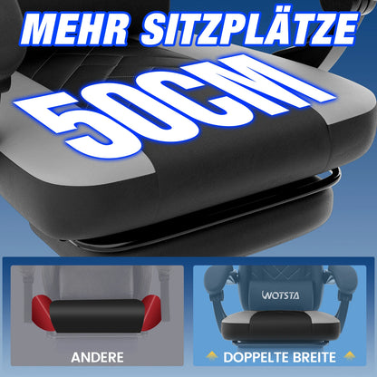 Sedia da gaming con poggiapiedi, ergonomica con cuscino lombare e poggiatesta, sedia da gaming regolabile in altezza per computer
