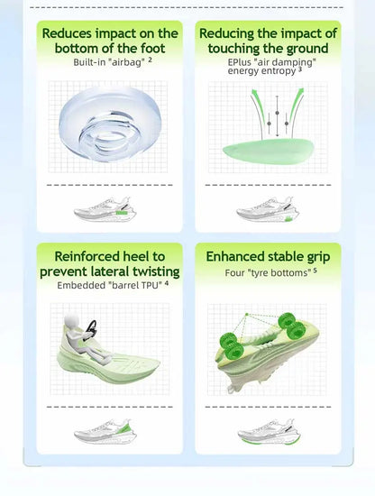 Onemix New Original Men’s Running Sports Shoes Shock Absorption Soft Lightweight Breathable Mesh Non-Slip Cushioning Sneakers