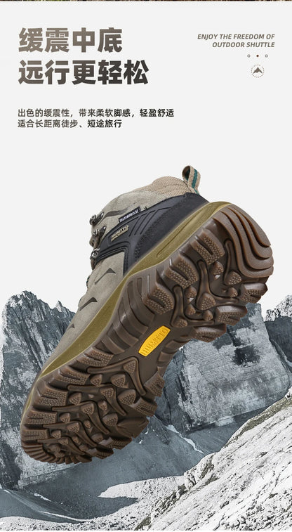 HUMTTO Hiking Shoes Men's Waterproof Hunting Boots Tactical Desert Combat Ankle Trekking Boots Male Women Warm Leather Sneakers