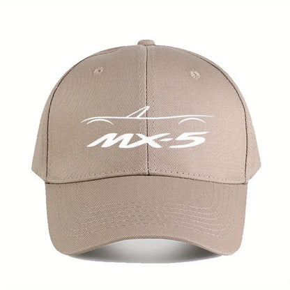 Șapcă de baseball MX5 NA pentru bărbați și femei – Șapcă elegantă din poliester negru cu logo alb, rezistentă, potrivită pentru pescuit în aer liber și ținute casual