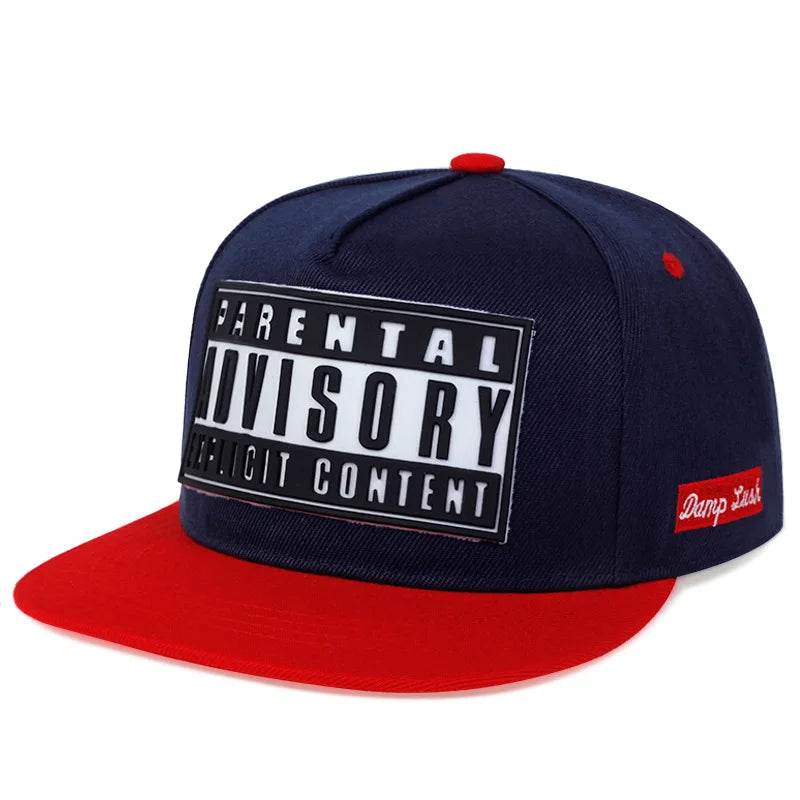 Flat Bill Visor Trendy Patch Snapback-kasket Hip Hop Color Block Baseballkasket Unisex Letvægts solbeskyttelse Dad Hats til kvinder og mænd