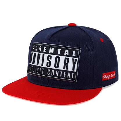 Flat Bill Visor Trendy Patch Snapback-kasket Hip Hop Color Block Baseballkasket Unisex Letvægts solbeskyttelse Dad Hats til kvinder og mænd