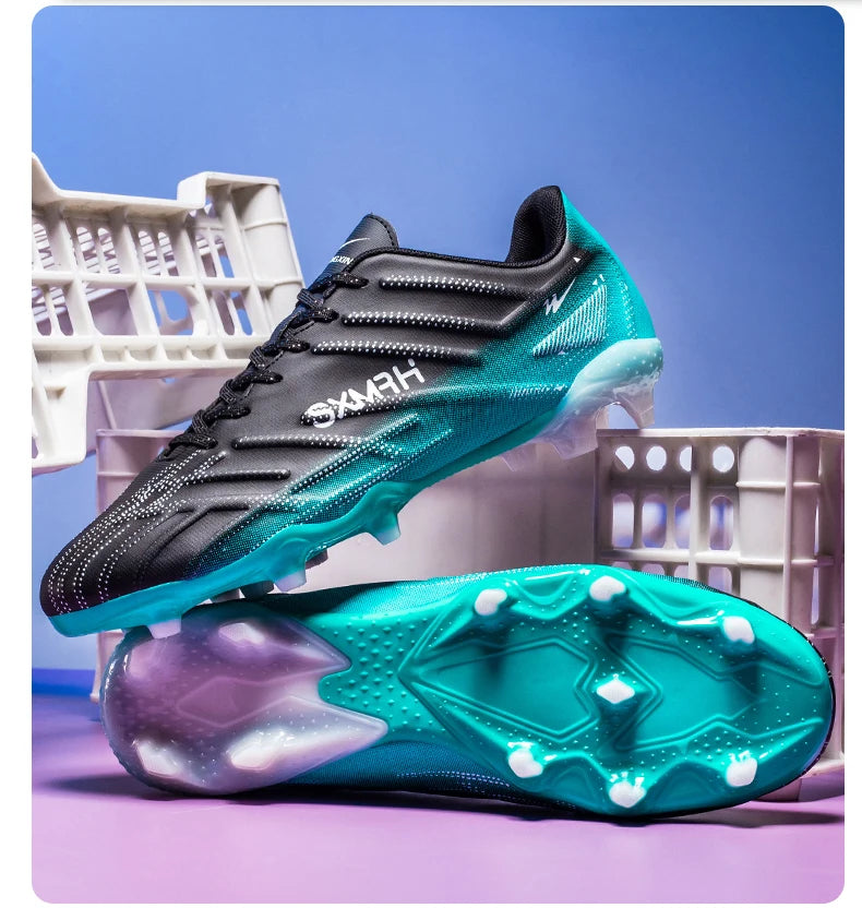 Double Star Adult Youth AG Soccer Cleats Non-Slip Durable Artificial and Natural Grass Football Shoes for Training and Matches Men Women