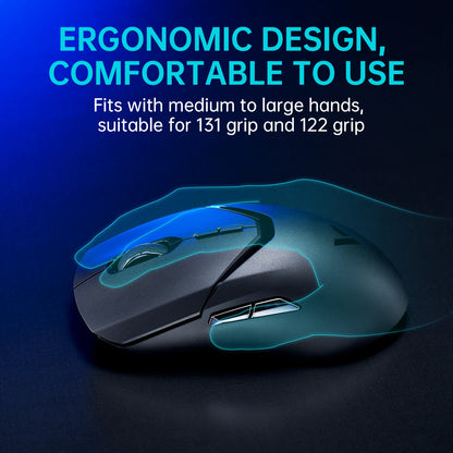 Mouse da gaming wireless Rapoo VT9PRO PAW3398 68g cablato programmabile ergonomico 26000DPI Type C ricaricabile accessorio per PC gamer