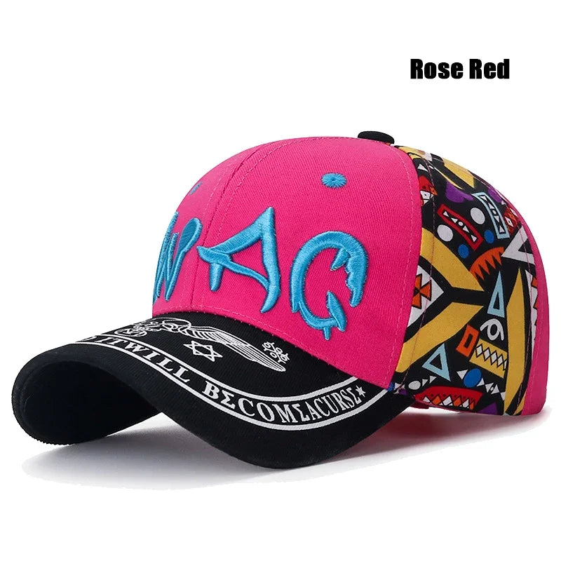 Nuovo cappellino da baseball casual alla moda con ricamo e stampa lettering, protezione solare per esterni