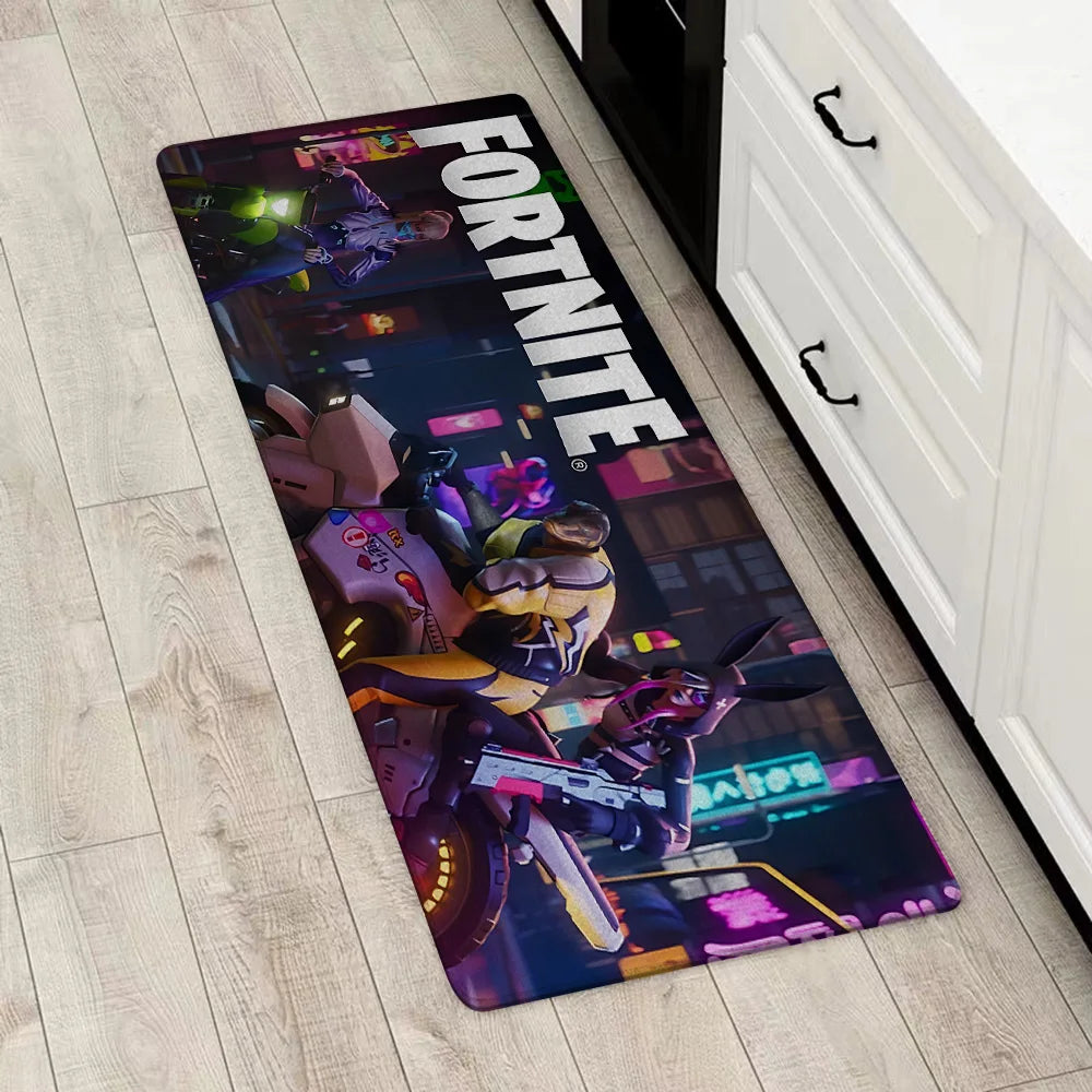 Tapete de Entrada Fortnite para Porta Principal, Antiderrapante, Tapete de Cozinha, Sala de Estar, Varanda e Casa de Banho, Tapete de Chão / Carpete