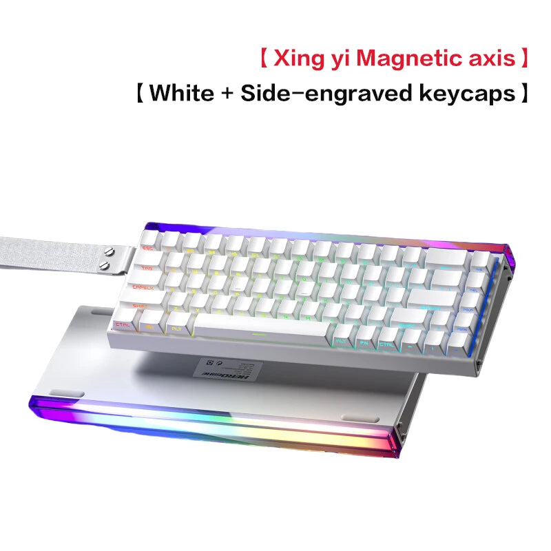 Teclado mecánico gaming AULA HERO 68 HE con eje magnético RT, cable, iluminación RGB, tasa de sondeo 8K y grabado lateral
