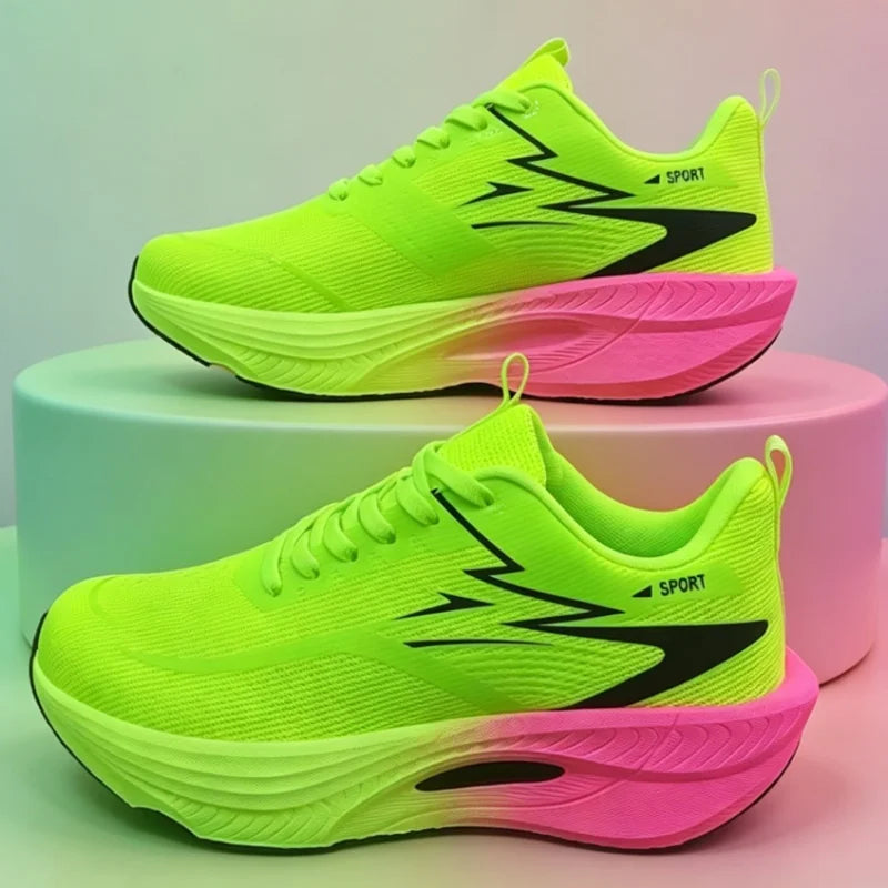 Men's Sports Running Shoes Marathon Air Cushion Breathable Lightweight Comfortable Women's Outdoor Athletic Sneakers Jogging Tennis