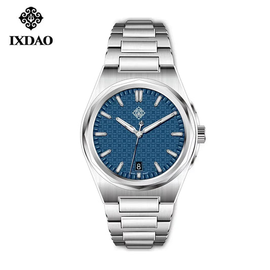IX&DAO 2026 New Warrior 37mm Men's Automatic Mechanical Watch Blue Miyota 9015 Sapphire Stainless Steel Waterproof 10Bar