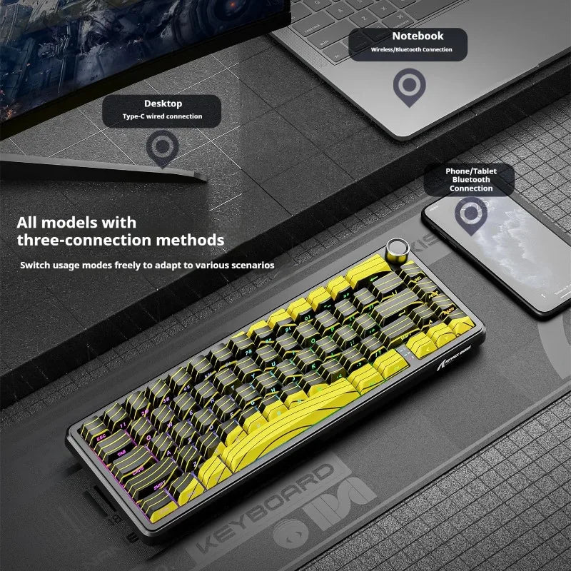 Attack Shark X65 PRO HE Magnetic Switch Keyboards 8K RT 0.001mm Side Engraving Bluetooth Wireless Gaming Keyboards Windows Mac PC