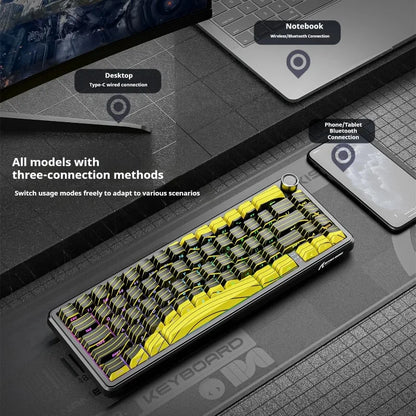 Attack Shark X65 PRO HE Magnetic Switch Keyboards 8K RT 0.001mm Side Engraving Bluetooth Wireless Gaming Keyboards Windows Mac PC