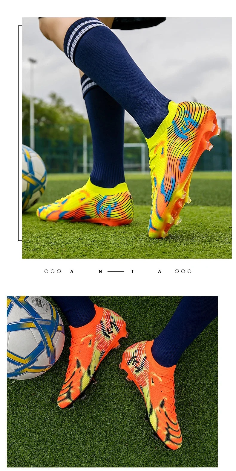 Nuevas zapatillas de fútbol para hombre, botas para césped exterior, tacos antideslizantes de alta calidad, caña alta y ligeras para niños, modelo superventas