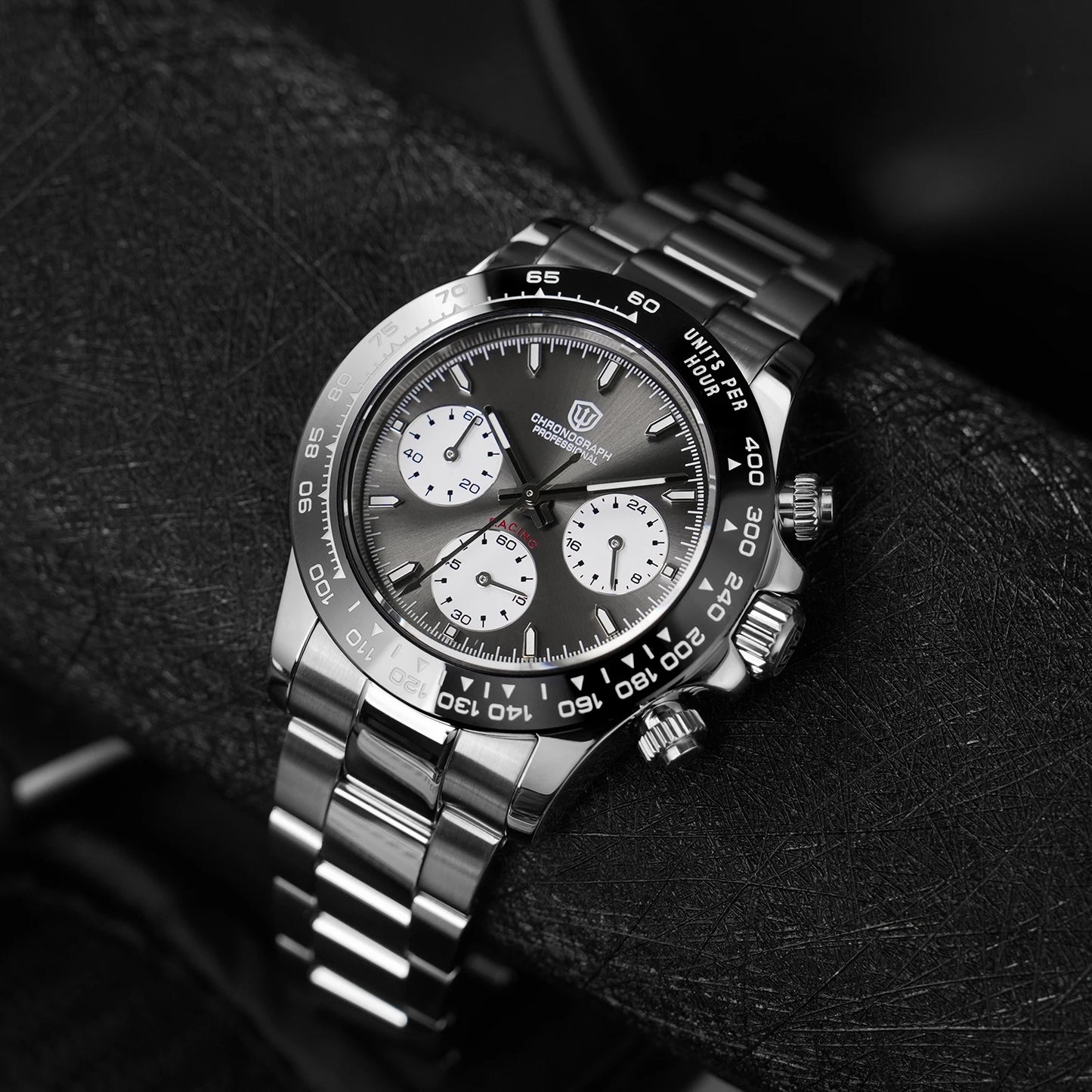 Watchdives WD16500 V2 Men's Watch VK63 Quartz Movement Chronograph Wristwatch Stainless Steel Sapphire Crystal Luminous Watches