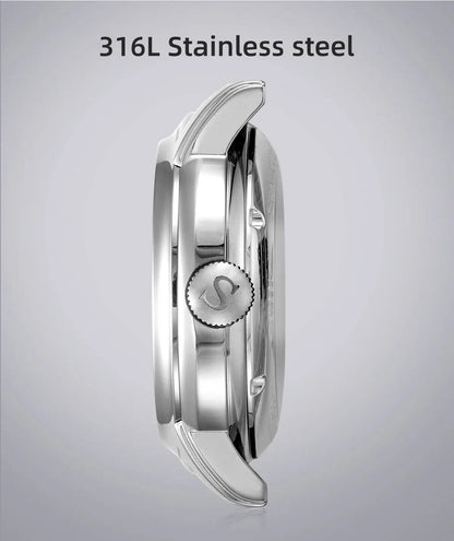 NEW Men's Automatic Mechanical Wristwatch Seagull ST25 Movement Fashion Man Hollow Flywhee Casual Business Watch 819.624