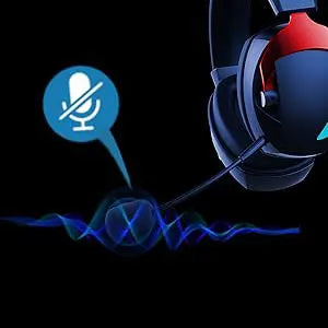 Auscultadores Gaming Sem Fios com Microfone Amovível com Cancelamento de Ruído – Sem Fios 2.4G, Bluetooth 5.3 e Auscultadores Gaming com Fio 3.5mm para PS5, PC, Xbox e Telemóvel