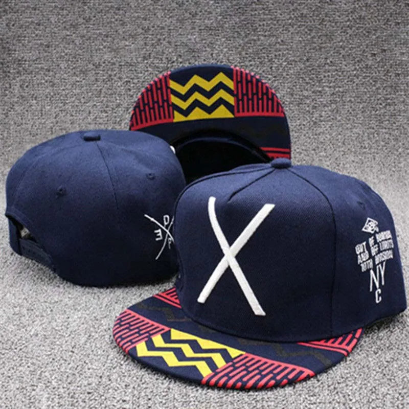 Men's Letter Embroidery Tide All-match Flat Brim Baseball Cap Ladies Summer Hip-hop Hat Outdoor Shade Adjustable Peaked Cap