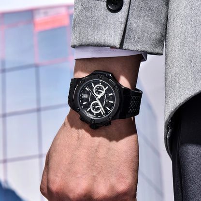 Orologi al quarzo da uomo PAGANI DESIGN – Cronografo sportivo di lusso, impermeabile, dotato di lancette luminescenti e vetro zaffiro con trattamento antiriflesso