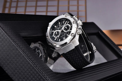 Orologi al quarzo da uomo PAGANI DESIGN – Cronografo sportivo di lusso, impermeabile, dotato di lancette luminescenti e vetro zaffiro con trattamento antiriflesso