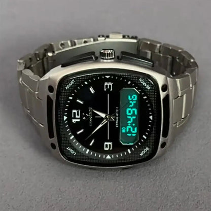 Creative Digital Display Square Quartz Watch Men with Large Dial High-end Luminous Fashion Style Gift Men's Watches Alarm Clock