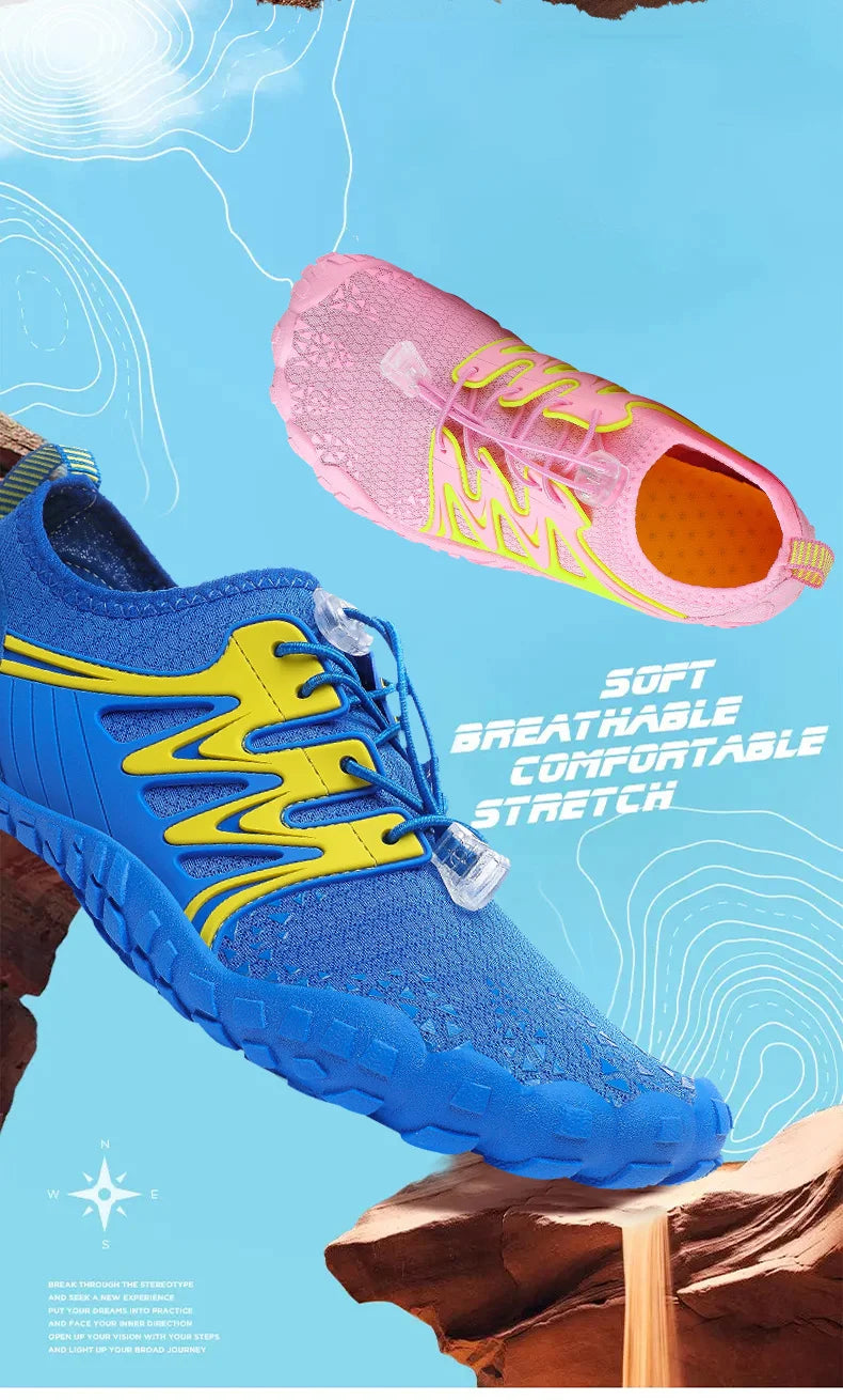 Zapatos acuáticos unisex de secado rápido con drenaje para vadeo, playa, deportes acuáticos, natación, yoga, buceo, surf y uso barefoot