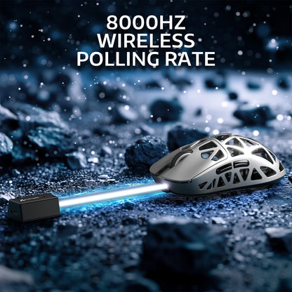 Mouse da gaming ATTACK SHARK R2 in lega di magnesio PAW3950, tri-mode, 8000hz, 42000 DPI, ultraleggero 45g, microswitch da 100M clic
