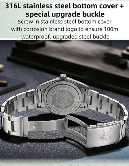 ADDIESDIVE AD2066 Men's Luxury Watch VH31 10Bar Waterproof BGW9 Super Luminous 316L Stainless Steel Reloj Hombre Quartz Watches