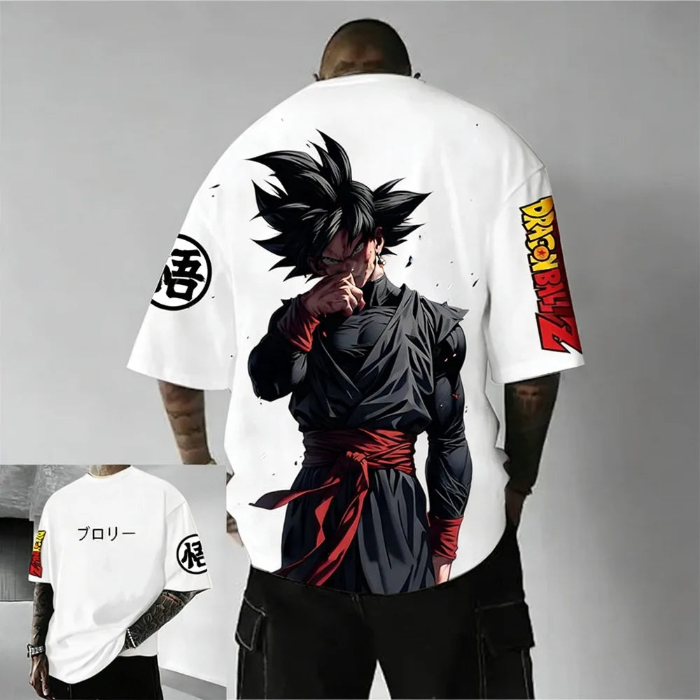 Plus Size Dragon Ball Anime Printed Men and Women T-shirt Casual Parent Child Top Fashion Street Wear Harajuku Style Y2K Summer