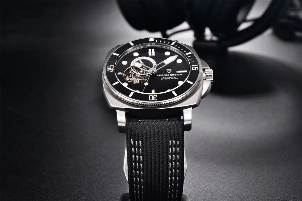 PAGANI DESIGN 2025 New Tourbillon Skeleton Luxury Automatic Watch For Men Japan NH39A Stainless steel Mechanical WristWatch Men
