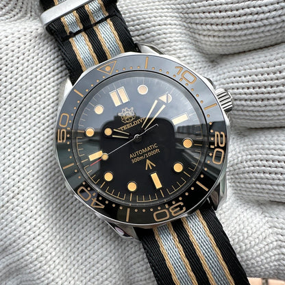 STEELDIVE SD1957 New Arrival 42MM Vintage Bezel 300M Waterproof NH35 Green Luminou Sapphire Glass Automatic  Dive Watch Montre