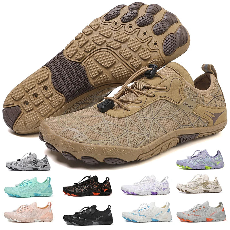 New Barefoot Wading Shoes Men Women Mesh Quick-Drying Beach Shoes Outdoor Non-Slip Swimming Shoes Unisex Water Sports Shoes