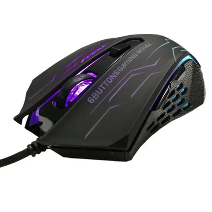 New 2026 Silent Click USB Wired Gaming Mouse 6 Buttons RGB Lighting Mute Optical Computer Mouse Mice for PC Laptop Notebook Game